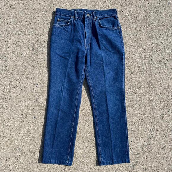 Vintage 80s Lee Riders Mom Jeans Blue Wash Women's 33" Waist Straight Leg Fit - Picture 3 of 5
